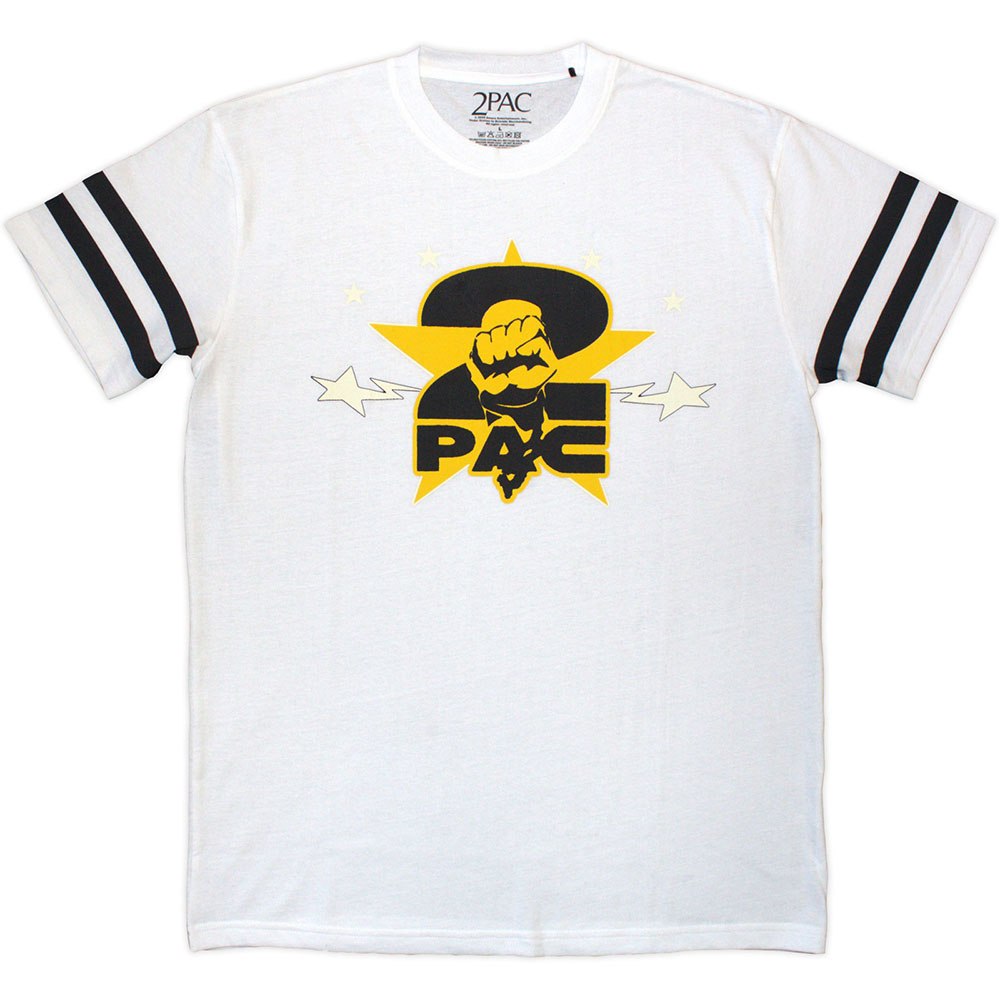 Tupac - Stars Logo Heren Tshirt - Wit